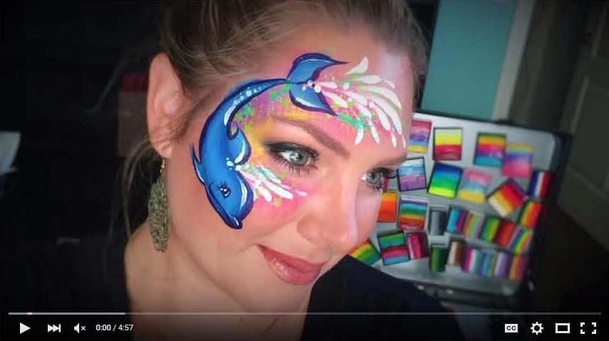 Dolphin Face Painting by Lisa Joy Young